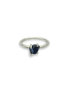 RAFU APPU Sterling SIlver and Blue Sapphire Stacking RIng