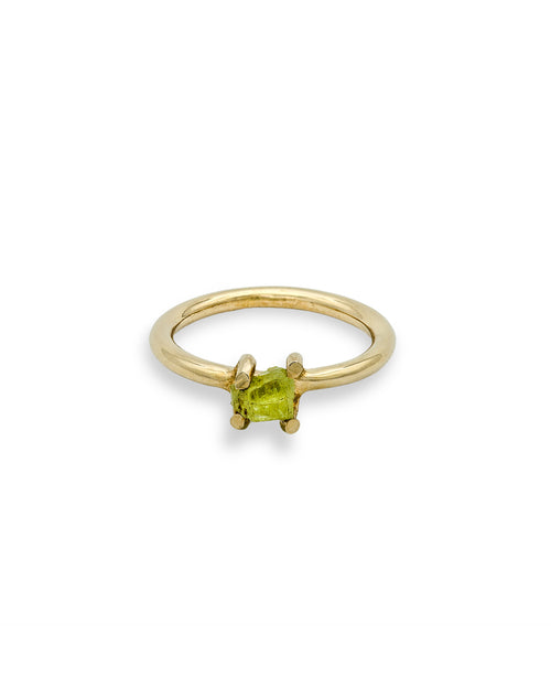 Gold and yellow chrysoberyl stacking ring