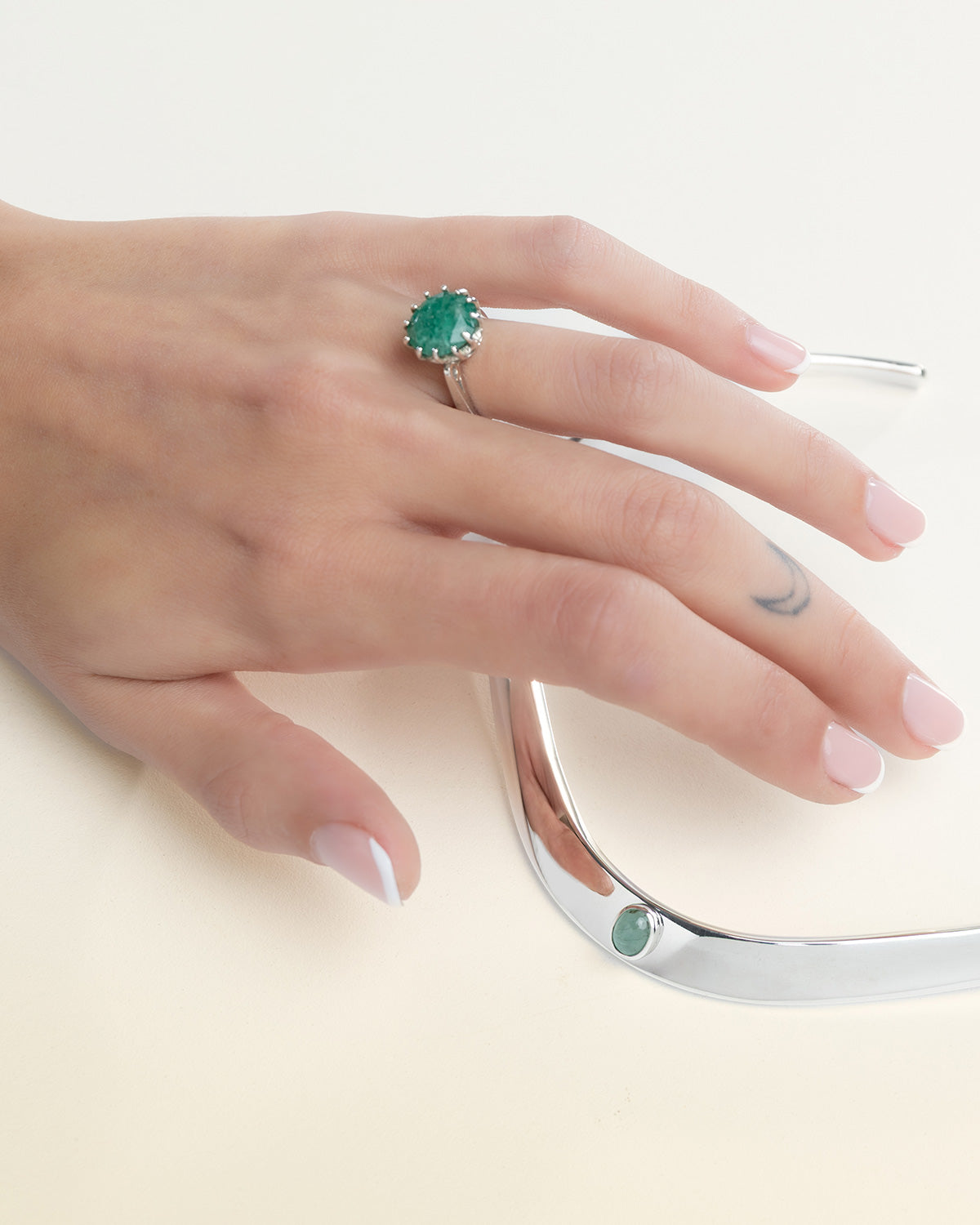 Rammer.リング.silver.ring.ひな祭り.激安.希少セール Silver-Plated Open Ring R75 – Purmoon